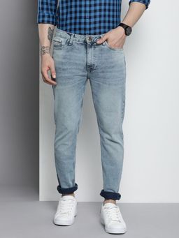 The Indian Garage Co - Men Slim Fit Solid Mid-Rise Stretchable Jeans