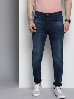 The Indian Garage Co - Men Slim Fit Solid Mid-Rise Stretchable Jeans