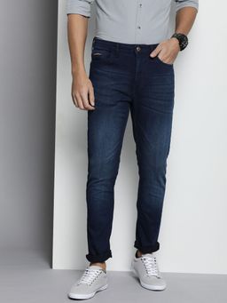 The Indian Garage Co - Men Slim Fit Solid Mid-Rise Stretchable Jeans