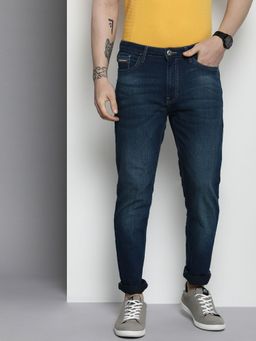 The Indian Garage Co - Men Slim Fit Solid Mid-Rise Stretchable Jeans