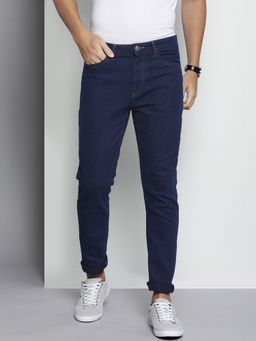The Indian Garage Co - Men Slim Fit Solid Mid-Rise Stretchable Jeans