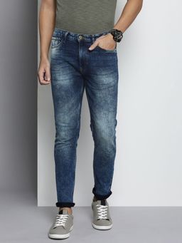 The Indian Garage Co - Men Slim Fit Solid Mid-Rise Stretchable Jeans