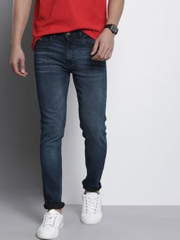 The Indian Garage Co - Men Skinny Fit Solid Mid-Rise Stretchable Jeans