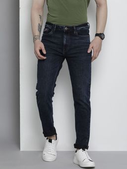 The Indian Garage Co - Men Slim Fit Solid Mid-Rise Stretchable Jeans