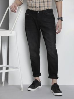 The Indian Garage Co - Men Regular Fit Solid Mid-Rise Jeans