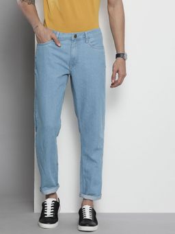 The Indian Garage Co - Men Regular Fit Colorblocked Mid-Rise Jeans