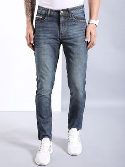 The Indian Garage Co - Men Slim Fit Solid Mid-Rise Stretchable Jeans