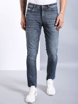 The Indian Garage Co - Men Slim Fit Solid Mid-Rise Stretchable Jeans