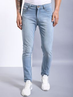 The Indian Garage Co - Men Slim Fit Solid Mid-Rise Stretchable Jeans