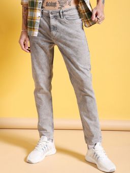 The Indian Garage Co - Men Slim Fit Solid Mid-Rise Stretchable Jeans