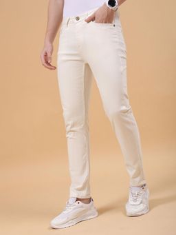 The Indian Garage Co - Men Slim Fit Solid Mid-Rise Stretchable Jeans