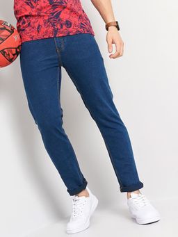 The Indian Garage Co - Men Slim Fit Solid Mid-Rise Stretchable Jeans