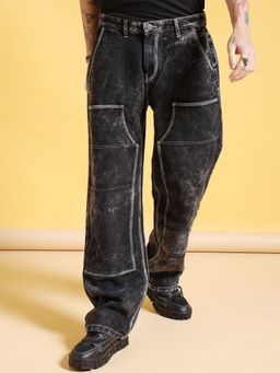 The Indian Garage Co - Men Baggy Contrast Mid-Rise Carpenter Denim