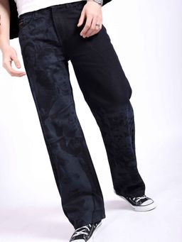 The Indian Garage Co - Men Baggy Photo Print Mid-Rise Stretchable Jeans