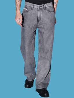 The Indian Garage Co - Men Baggy Solid Mid-Rise Jeans