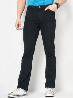 The Indian Garage Co - Men Straight Solid Mid-Rise Stretchable Jeans