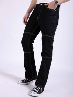 The Indian Garage Co - Men Straight Solid Mid-Rise Stretchable Jeans