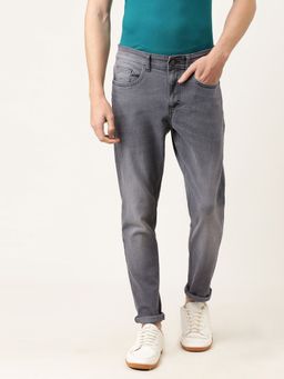 The Indian Garage Co - Men Slim Fit Solid Mid-Rise Jeans