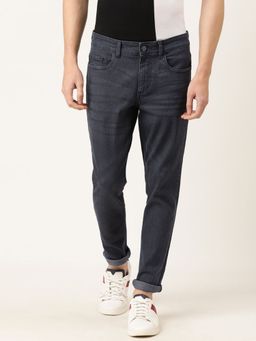 The Indian Garage Co - Men Slim Fit Solid Mid-Rise Jeans