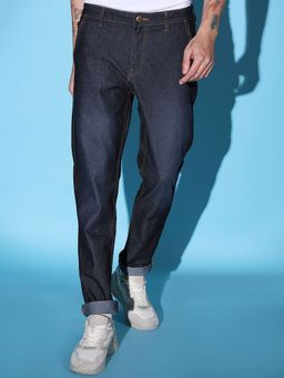 The Indian Garage Co - Men Slim Fit Solid Mid-Rise Jeans