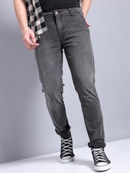 The Indian Garage Co - Men Slim Fit Solid Mid-Rise Jeans
