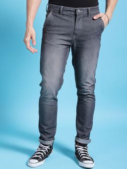 The Indian Garage Co - Men Slim Fit Solid Mid-Rise Jeans