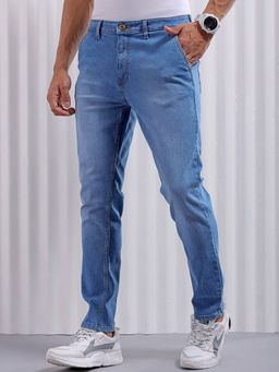 The Indian Garage Co - Men Slim Fit Solid Mid-Rise Jeans