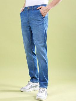 The Indian Garage Co - Men Slim Fit Solid Mid-Rise Jeans