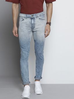 The Indian Garage Co - Men Slim Fit Colorblocked Mid-Rise Stretchable Jeans