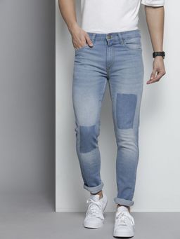 The Indian Garage Co - Men Slim Fit Solid Mid-Rise Stretchable Jeans