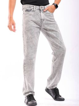 The Indian Garage Co - Men Vintage Straight Fit Solid Mid-Rise Jeans
