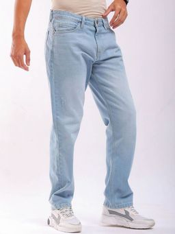 The Indian Garage Co - Men Vintage Straight Fit Solid Mid-Rise Jeans