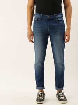 The Indian Garage Co - Men Slim Fit Solid Low-Rise Stretchable Jeans