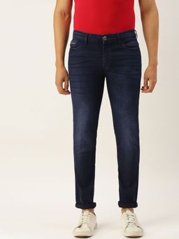 The Indian Garage Co - Men Slim Fit Solid Low-Rise Stretchable Jeans
