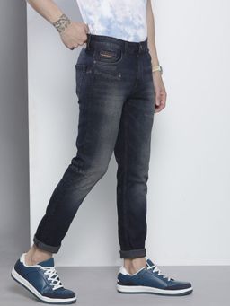 The Indian Garage Co - Men Slim Fit Solid Mid-Rise Stretchable Jeans
