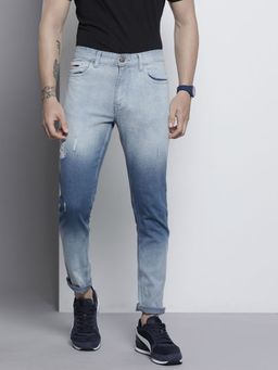 The Indian Garage Co - Men Slim Fit Solid Mid-Rise Stretchable Jeans