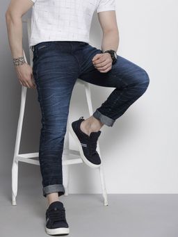 The Indian Garage Co - Men Slim Fit Solid Mid-Rise Stretchable Jeans