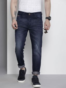 The Indian Garage Co - Men Slim Fit Solid Mid-Rise Stretchable Jeans