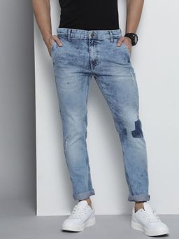 The Indian Garage Co - Men Slim Fit Solid Mid-Rise Stretchable Jeans