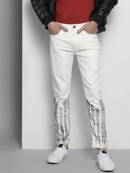 The Indian Garage Co - Men Slim Fit Tie N Dye Mid-Rise Stretchable Jeans