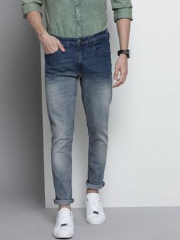The Indian Garage Co - Men Slim Fit Solid Mid-Rise Stretchable Jeans