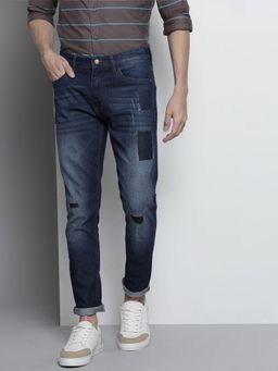 The Indian Garage Co - Men Slim Fit Cut and Sew Mid-Rise Stretchable Jeans