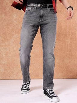 The Indian Garage Co - Men Slim Fit Solid Mid-Rise Stretchable Jeans