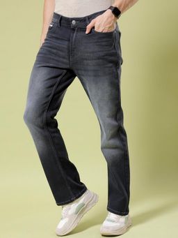 The Indian Garage Co - Men Straight Solid Mid-Rise Stretchable Jeans