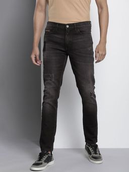 The Indian Garage Co - Men Slim Fit Paint Splash Mid-Rise Stretchable Jeans