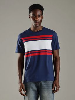 Tommy Hilfiger - Striped Regular Fit Cotton Blue T-Shirt