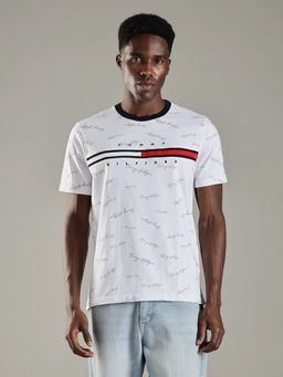 Tommy Hilfiger - Logo Regular Fit Cotton White T-Shirt