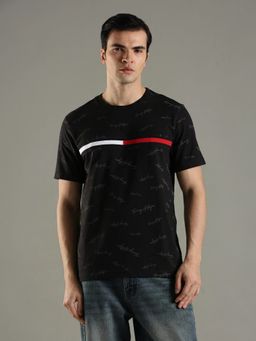 Tommy Hilfiger - Logo Regular Fit Cotton Black T-Shirt