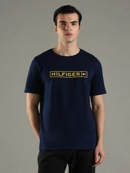 Tommy Hilfiger - Logo Regular Fit Cotton Navy Blue T-Shirt
