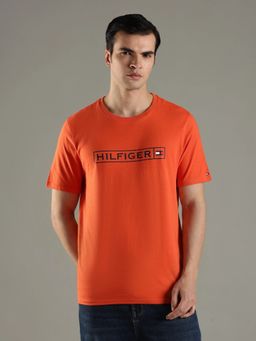 Tommy Hilfiger - Logo Regular Fit Cotton Orange T-Shirt